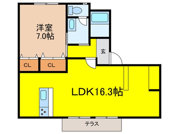 ツインドリ－ムハイツＢの物件間取画像